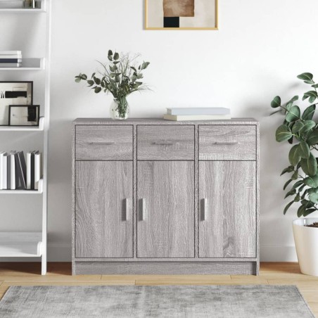 vidaXL Credenza Grigio Sonoma 91x28x75 cm in Legno Multistrato