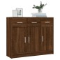 vidaXL Credenza Rovere Marrone 91x28x75 cm in Legno Multistrato vidaXL Credenza Rovere Marrone 91x28x75 cm in Legno Multistrato