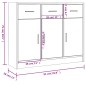 vidaXL Credenza Rovere Marrone 91x28x75 cm in Legno Multistrato vidaXL Credenza Rovere Marrone 91x28x75 cm in Legno Multistrato