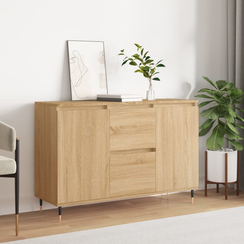 vidaXL Credenza Rovere Sonoma 104x35x70 cm in Legno Multistrato vidaXL Credenza Rovere Sonoma 104x35x70 cm in Legno Multistrato