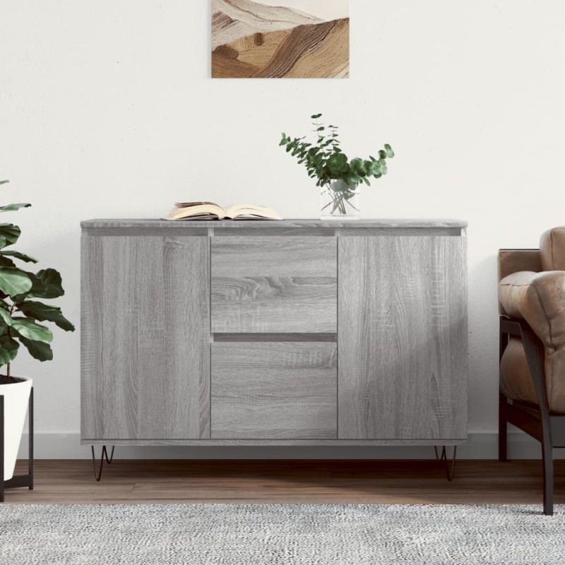 vidaXL Credenza Grigio Sonoma 104x35x70 cm in Legno Multistrato vidaXL Credenza Grigio Sonoma 104x35x70 cm in Legno Multistrato