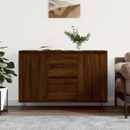 vidaXL Credenza Rovere Marrone 104x35x70 cm in Legno Multistrato
