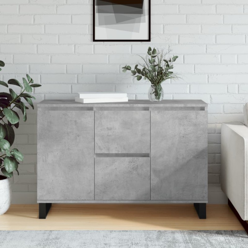 vidaXL Credenza Grigio Cemento 104x35x70 cm in Legno Multistrato vidaXL Credenza Grigio Cemento 104x35x70 cm in Legno Multistrato