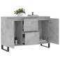 vidaXL Credenza Grigio Cemento 104x35x70 cm in Legno Multistrato vidaXL Credenza Grigio Cemento 104x35x70 cm in Legno Multistrato