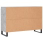 vidaXL Credenza Grigio Cemento 104x35x70 cm in Legno Multistrato vidaXL Credenza Grigio Cemento 104x35x70 cm in Legno Multistrato