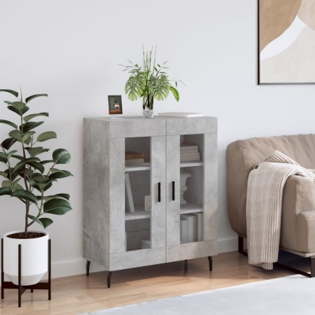 vidaXL Credenza Grigio Cemento 69,5x34x90 cm in Legno Multistrato