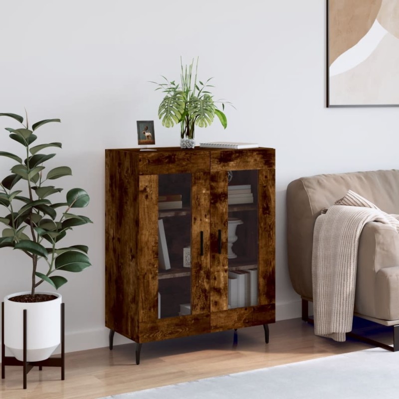 vidaXL Credenza Rovere Fumo 69,5x34x90 cm in Legno Multistrato vidaXL Credenza Rovere Fumo 69,5x34x90 cm in Legno Multistrato
