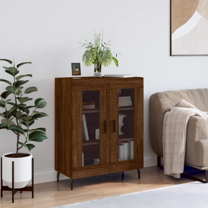 vidaXL Credenza Rovere Marrone 69,5x34x90 cm in Legno Multistrato vidaXL Credenza Rovere Marrone 69,5x34x90 cm in Legno Multistrato