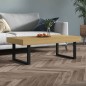 Tavolino Salotto Marrone Chiaro e Nero 120x60x40 cm MDF e Ferro Tavolino Salotto Marrone Chiaro e Nero 120x60x40 cm MDF e Ferro