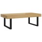 Tavolino Salotto Marrone Chiaro e Nero 120x60x40 cm MDF e Ferro Tavolino Salotto Marrone Chiaro e Nero 120x60x40 cm MDF e Ferro