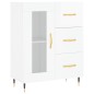 vidaXL Credenza 69,5x34x90 cm in Legno Multistrato Bianco Lucido