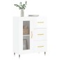 vidaXL Credenza 69,5x34x90 cm in Legno Multistrato Bianco Lucido