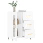 vidaXL Credenza 69,5x34x90 cm in Legno Multistrato Bianco Lucido