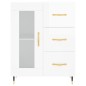vidaXL Credenza 69,5x34x90 cm in Legno Multistrato Bianco Lucido