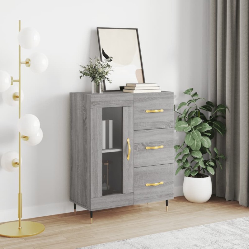 vidaXL Credenza Grigio Sonoma 69,5x34x90 cm in Legno Multistrato vidaXL Credenza Grigio Sonoma 69,5x34x90 cm in Legno Multistrato