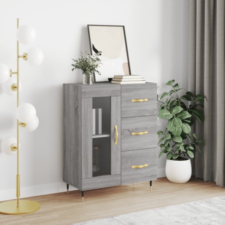 vidaXL Credenza Grigio Sonoma 69,5x34x90 cm in Legno Multistrato