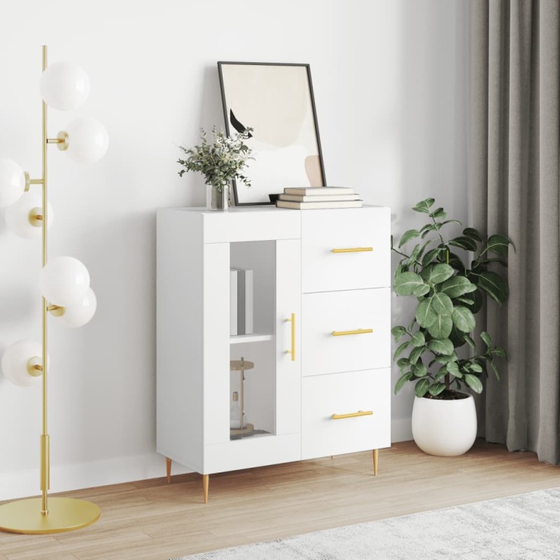 vidaXL Credenza Bianca 69,5x34x90 cm in Legno Multistrato vidaXL Credenza Bianca 69,5x34x90 cm in Legno Multistrato