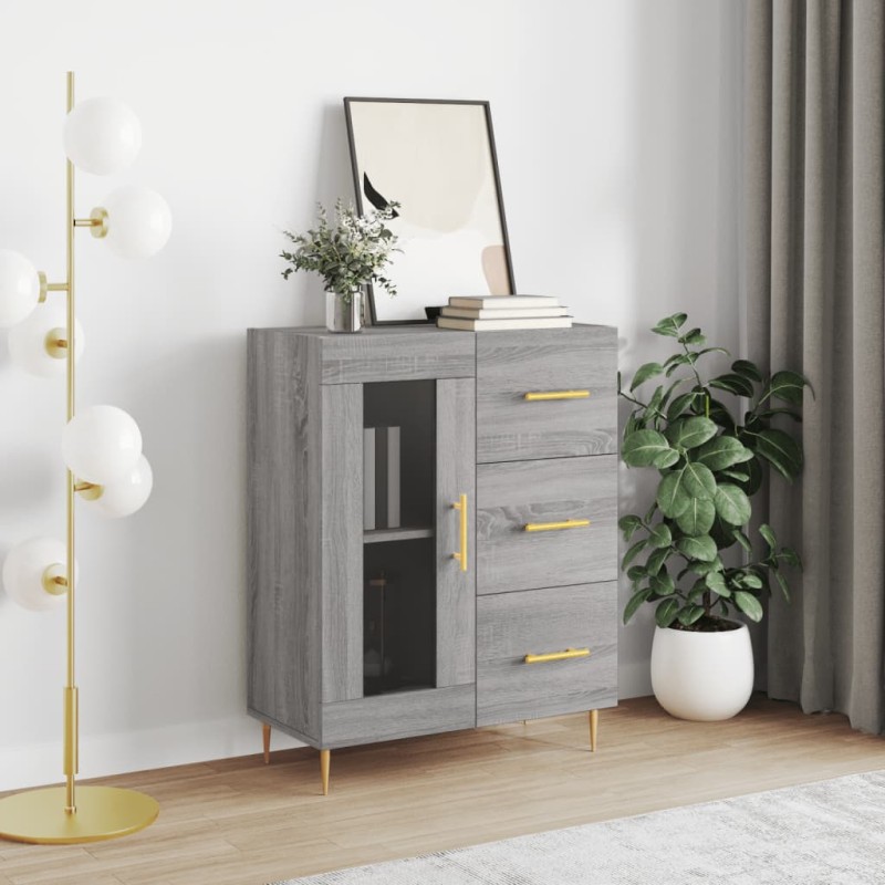 vidaXL Credenza Grigio Sonoma 69,5x34x90 cm in Legno Multistrato vidaXL Credenza Grigio Sonoma 69,5x34x90 cm in Legno Multistrato