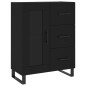 vidaXL Credenza Nera 69,5x34x90 cm in Legno Multistrato vidaXL Credenza Nera 69,5x34x90 cm in Legno Multistrato