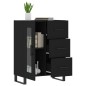 vidaXL Credenza Nera 69,5x34x90 cm in Legno Multistrato vidaXL Credenza Nera 69,5x34x90 cm in Legno Multistrato