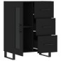 vidaXL Credenza Nera 69,5x34x90 cm in Legno Multistrato vidaXL Credenza Nera 69,5x34x90 cm in Legno Multistrato