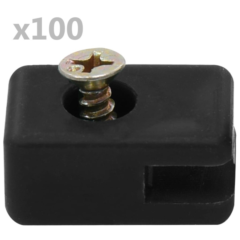 Supporto per Fili Recinzioni Giardino e Vite 100 Set Antracite Supporto per Fili Recinzioni Giardino e Vite 100 Set Antracite