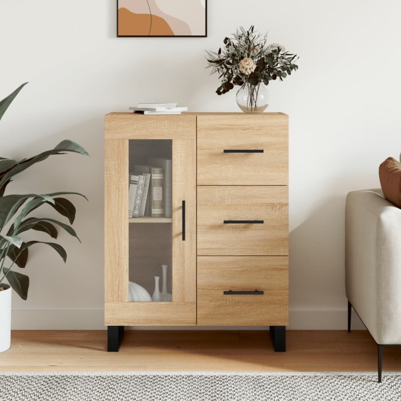 vidaXL Credenza Rovere Sonoma 69,5x34x90 cm in Legno Multistrato vidaXL Credenza Rovere Sonoma 69,5x34x90 cm in Legno Multistrato