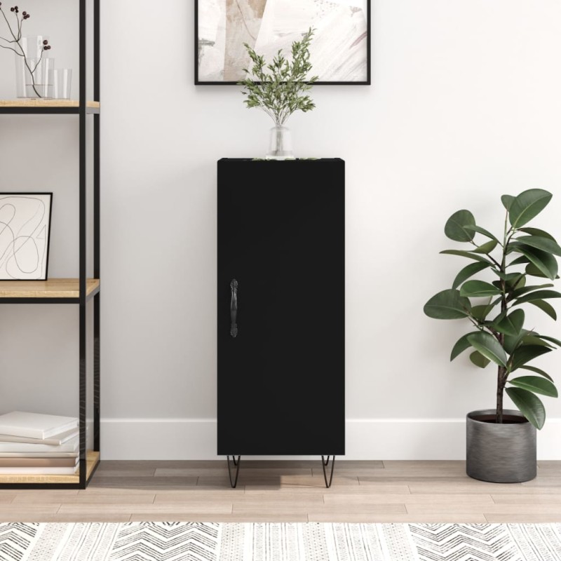 vidaXL Credenza Nero 34,5x34x90 cm in Legno Multistrato vidaXL Credenza Nero 34,5x34x90 cm in Legno Multistrato