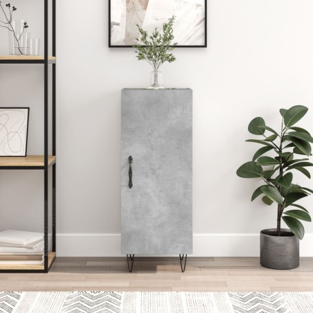 vidaXL Credenza Grigio Cemento 34,5x34x90 cm in Legno Multistrato