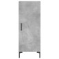 vidaXL Credenza Grigio Cemento 34,5x34x90 cm in Legno Multistrato