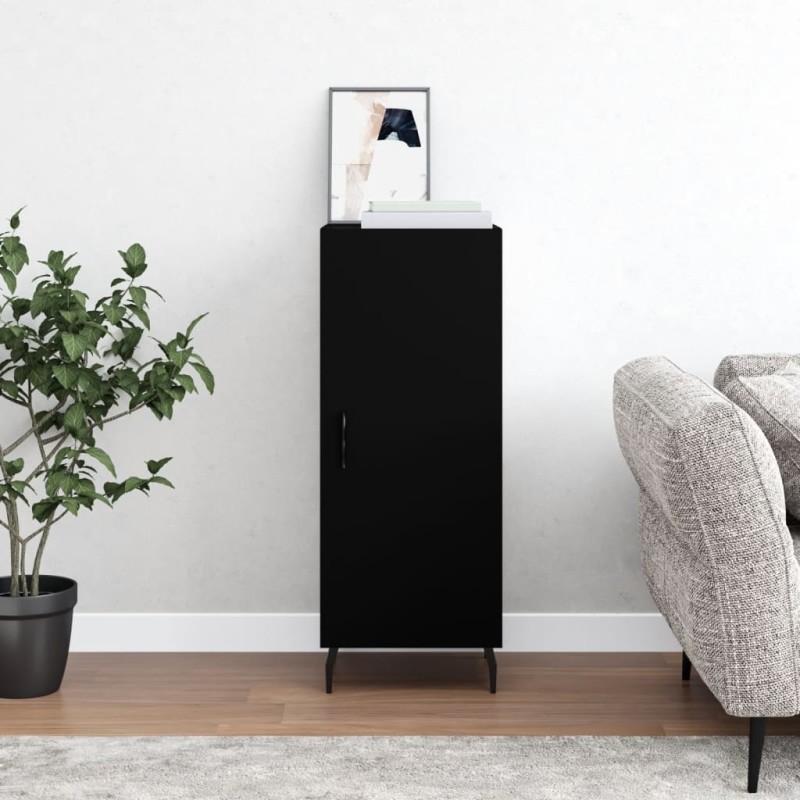 vidaXL Credenza Nero 34,5x34x90 cm in Legno Multistrato vidaXL Credenza Nero 34,5x34x90 cm in Legno Multistrato