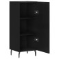 vidaXL Credenza Nero 34,5x34x90 cm in Legno Multistrato vidaXL Credenza Nero 34,5x34x90 cm in Legno Multistrato