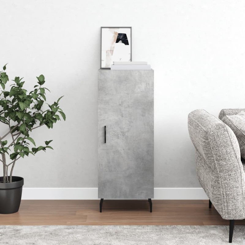 vidaXL Credenza Grigio Cemento 34,5x34x90 cm in Legno Multistrato vidaXL Credenza Grigio Cemento 34,5x34x90 cm in Legno Multistrato