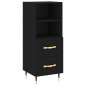 vidaXL Credenza Nero 34,5x34x90 cm in Legno Multistrato vidaXL Credenza Nero 34,5x34x90 cm in Legno Multistrato