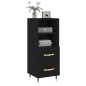 vidaXL Credenza Nero 34,5x34x90 cm in Legno Multistrato vidaXL Credenza Nero 34,5x34x90 cm in Legno Multistrato