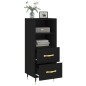 vidaXL Credenza Nero 34,5x34x90 cm in Legno Multistrato vidaXL Credenza Nero 34,5x34x90 cm in Legno Multistrato