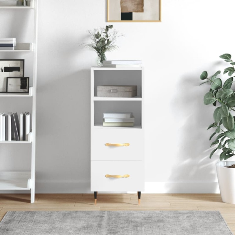 vidaXL Credenza Bianco Lucido 34,5x34x90 cm in Legno Multistrato vidaXL Credenza Bianco Lucido 34,5x34x90 cm in Legno Multistrato