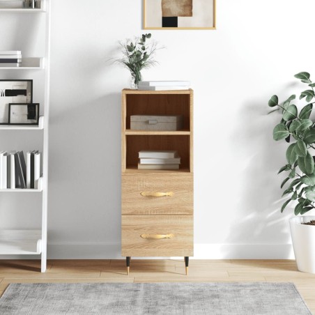 vidaXL Credenza Rovere Sonoma 34,5x34x90 cm in Legno Multistrato