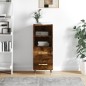 vidaXL Credenza Rovere Fumo 34,5x34x90 cm in Legno Multistrato vidaXL Credenza Rovere Fumo 34,5x34x90 cm in Legno Multistrato