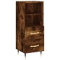 vidaXL Credenza Rovere Fumo 34,5x34x90 cm in Legno Multistrato vidaXL Credenza Rovere Fumo 34,5x34x90 cm in Legno Multistrato