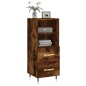 vidaXL Credenza Rovere Fumo 34,5x34x90 cm in Legno Multistrato vidaXL Credenza Rovere Fumo 34,5x34x90 cm in Legno Multistrato