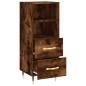 vidaXL Credenza Rovere Fumo 34,5x34x90 cm in Legno Multistrato vidaXL Credenza Rovere Fumo 34,5x34x90 cm in Legno Multistrato