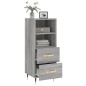 vidaXL Credenza Grigio Sonoma 34,5x34x90 cm in Legno Multistrato vidaXL Credenza Grigio Sonoma 34,5x34x90 cm in Legno Multistrato