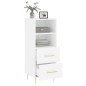 vidaXL Credenza Bianca 34,5x34x90 cm in Legno Multistrato vidaXL Credenza Bianca 34,5x34x90 cm in Legno Multistrato