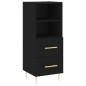 vidaXL Credenza Nero 34,5x34x90 cm in Legno Multistrato vidaXL Credenza Nero 34,5x34x90 cm in Legno Multistrato