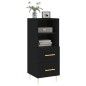 vidaXL Credenza Nero 34,5x34x90 cm in Legno Multistrato vidaXL Credenza Nero 34,5x34x90 cm in Legno Multistrato