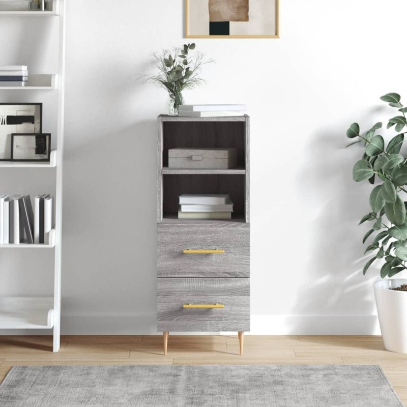 vidaXL Credenza Grigio Sonoma 34,5x34x90 cm in Legno Multistrato vidaXL Credenza Grigio Sonoma 34,5x34x90 cm in Legno Multistrato