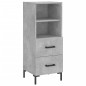 vidaXL Credenza Grigio Cemento 34,5x34x90 cm in Legno Multistrato vidaXL Credenza Grigio Cemento 34,5x34x90 cm in Legno Multistrato