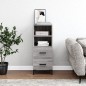 vidaXL Credenza Grigio Sonoma 34,5x34x90 cm in Legno Multistrato vidaXL Credenza Grigio Sonoma 34,5x34x90 cm in Legno Multistrato