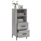 vidaXL Credenza Grigio Sonoma 34,5x34x90 cm in Legno Multistrato vidaXL Credenza Grigio Sonoma 34,5x34x90 cm in Legno Multistrato